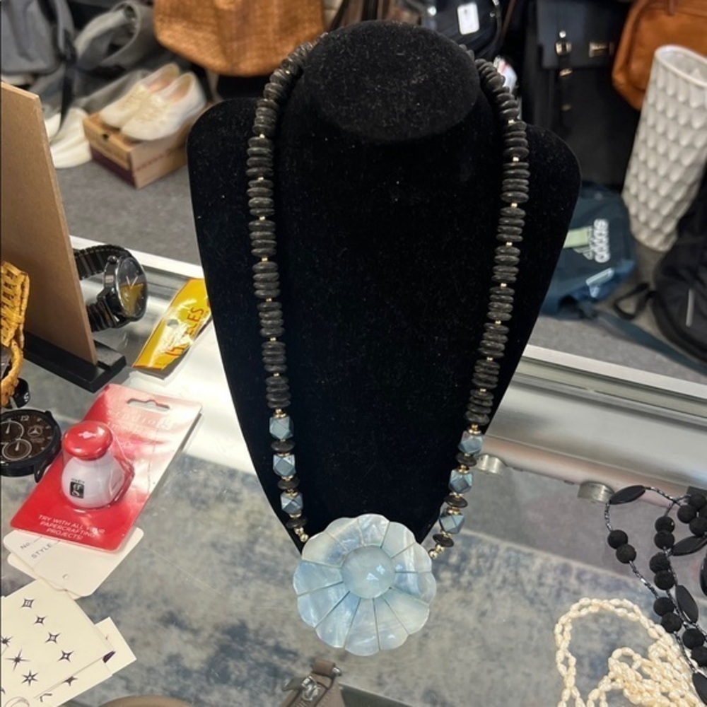 Wooden Beaded Statement Necklace